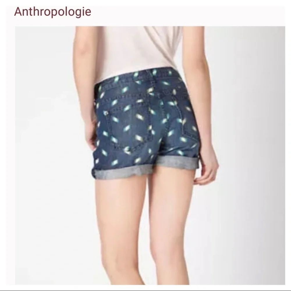 ANTHROPOLOGIE Pilcro Stet Ikat Print Denim Shorts Size 27 - Picture 3 of 12